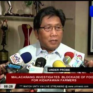 Malacañang investigates  blockade of meals for Kidapawan farmers